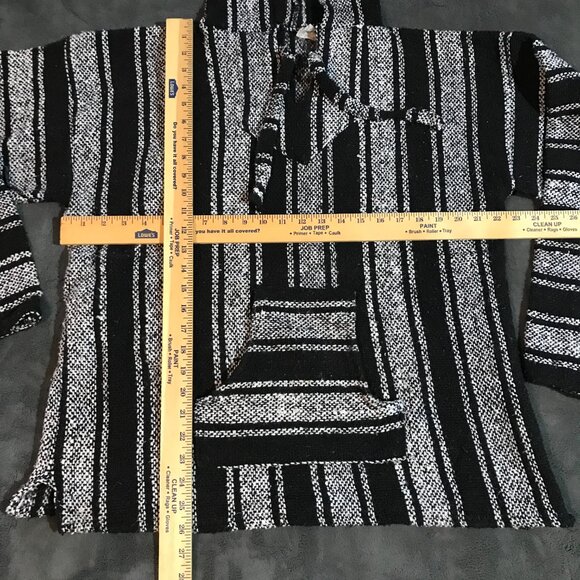 swtr030 - Black/White Baja Hoodie size Large - Picture 6 of 12